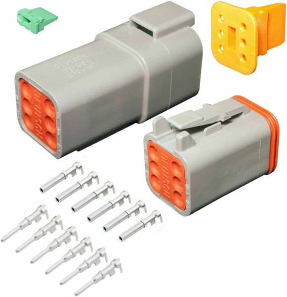 Разъем DEUTSCH DT 6-ти контактный DT06-6S DT04-6P